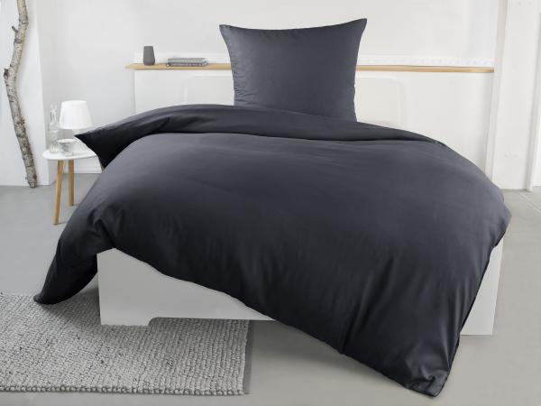 MF Bettw&auml;sche 2tlg. - classic chic - Asphaltgrau