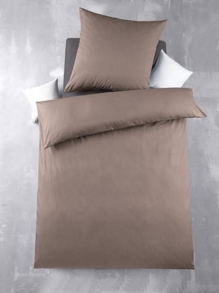 MF Bettw&auml;sche 2tlg. - Melange-Braun