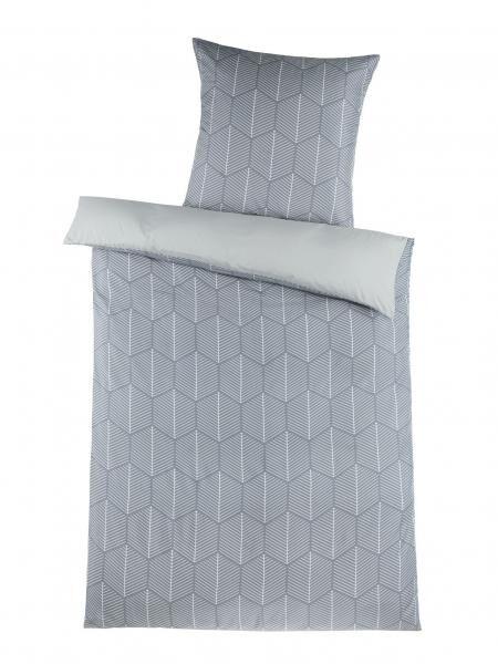MF Bettw&auml;sche 2tlg. - Raute-silber-Wende