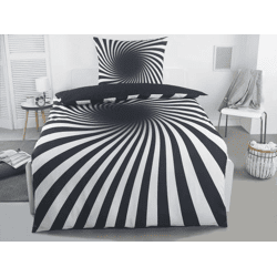 MF Bettwäsche Digitaldruck 2tlg. beau reve - Tunnel-S/W-Wende