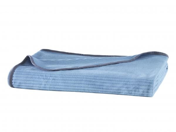 Polar-Fleece Decke Cord" - Hellblau"