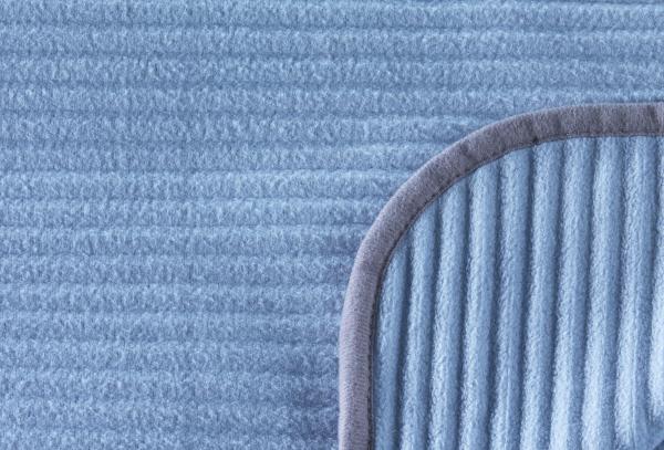 Polar-Fleece Decke Cord" - Hellblau"