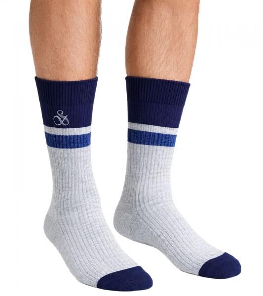 3 Paar SCOTCH & SODA Herren Crew-Socken Amsterdam Cotton Blend Alltags-Strümpfe Einheitsgröße / 41-46 Business-Socken SS601099-037 Grau/