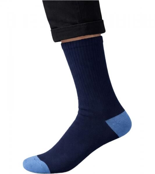 3 Paar SCOTCH & SODA Herren Terry-Crew-Socken Alltags-Str&uuml;mpfe Baumwoll-Socken Gr&ouml;&szlig;e 41-46 Business-Socken SS43491 462 Blau/Wei&szlig;