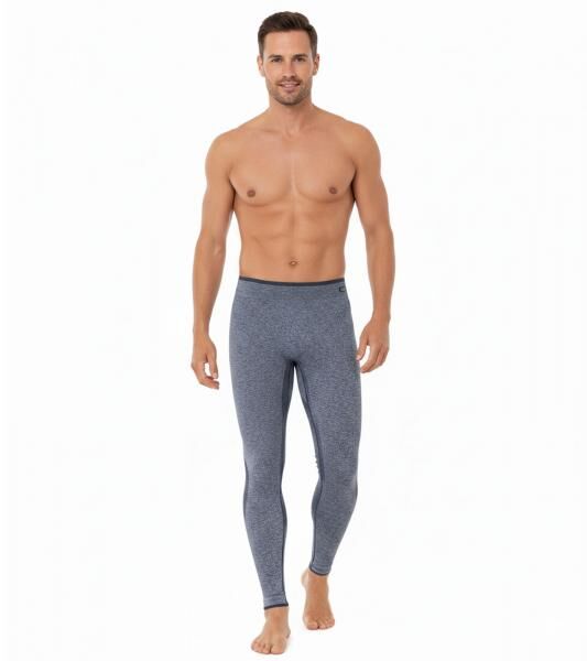 Atmungsaktive TOPTEX PRO Herren Funktions-Hose mit HydroTherm Leggings lange Unterhose mit OEKO-TEX Standard 100 Arbeits-Unterhose Blau mel