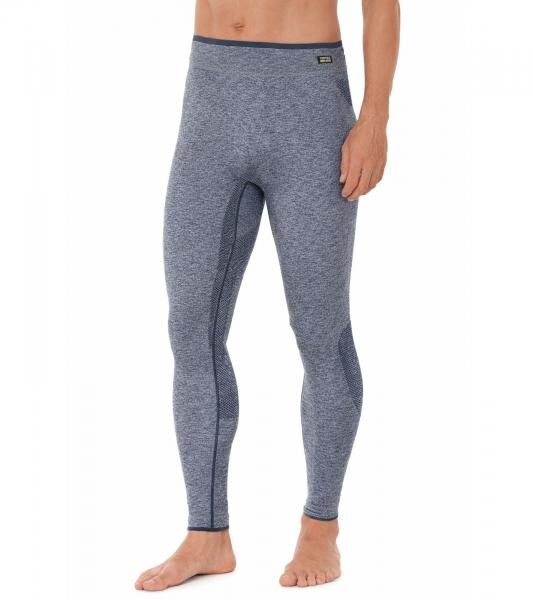 Atmungsaktive TOPTEX PRO Herren Funktions-Hose mit HydroTherm Leggings lange Unterhose mit OEKO-TEX Standard 100 Arbeits-Unterhose Blau mel