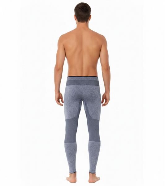 Atmungsaktive TOPTEX PRO Herren Funktions-Hose mit HydroTherm Leggings lange Unterhose mit OEKO-TEX Standard 100 Arbeits-Unterhose Blau mel