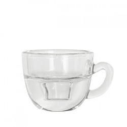 Kerzenständer Kaffeeglas transparent 8 cm