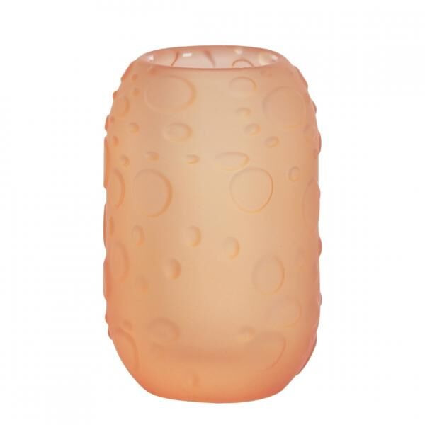 Light & Living Finley Teelichthalter Glas orange 13 cm