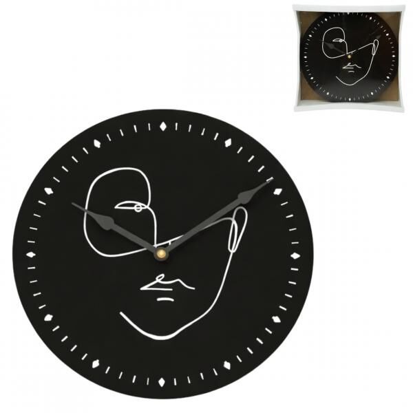 Noor Living Wanduhr Zifferblatt schwarz 29 cm