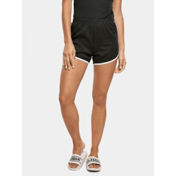 Comfortable Urban Classics Women's Shorts, 240 g/m², with cotton, black/white