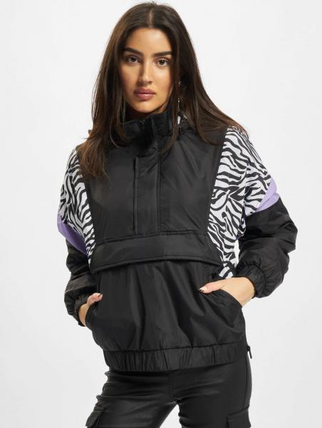 funktionale Urban Classics Damen Jacke Rei&szlig;verschluss Kapuze 68 g/m&sup2; Schwarz