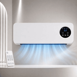 Klimaanlage Klimagerät Aircooler Kühler Wandgerät AC Wand-Luftschleier 2000W | Heiz- und Lüftermodus | LED-Anzeige | Fernbedienung