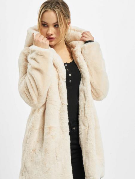 l&auml;ssige Urban Classics Damen Jacke Kapuze 420 g/m&sup2; Ecru-Wei&szlig;