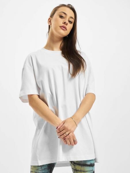 l&auml;ssiges Urban Classics Damen T-Shirt Oversize 220 g/m&sup2; mit Baumwolle Wei&szlig;