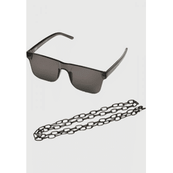 markante Urban Classics Unisex Sonnenbrille Ketten-Detail Schwarz