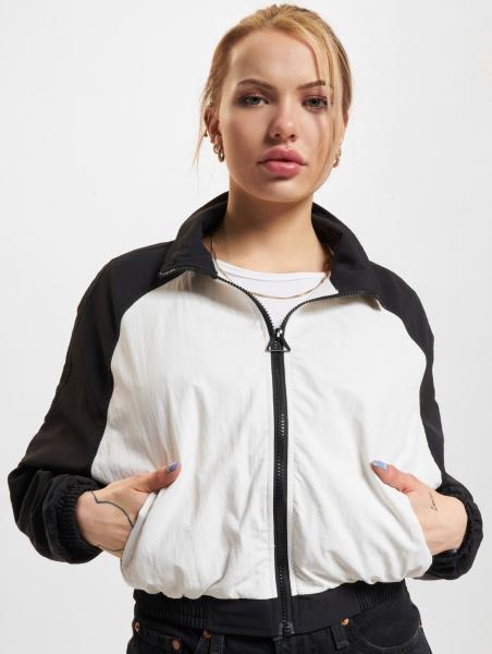 moderne Urban Classics Damen Jacke 97 g/m&sup2; Wei&szlig;/Schwarz