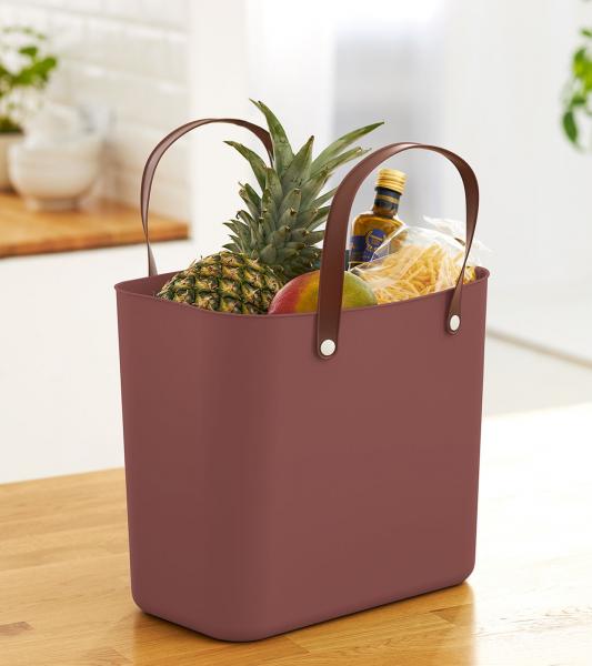 Nachhaltige Rotho Multibag ALBULA 25L Ocean-Bound Plastic Tragetasche Einkaufskorb 7670987 Rot