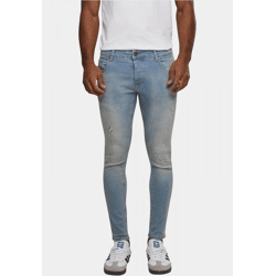 stylische 2Y Premium Herren Jeans Skinny Fit Stretch mit Baumwolle Blau