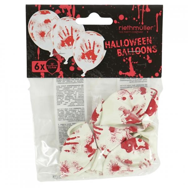 Amscan Luftballons blutende Hand 25,4 cm 6 Stück