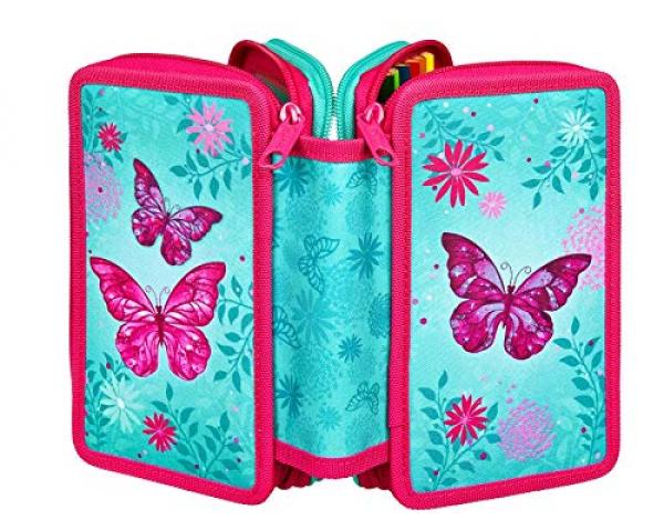 Butterfly - Triple Decker, filled school case