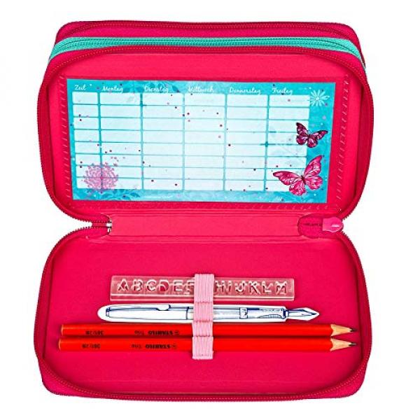 Butterfly - Triple Decker, filled school case