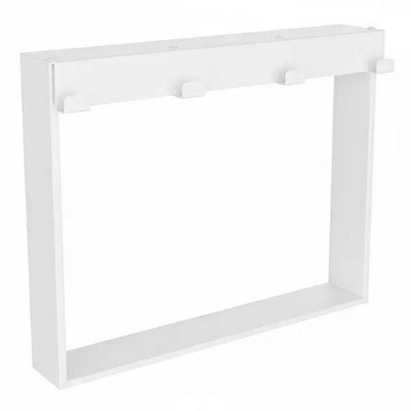 FrameRack WHITE Hängendes Duschregal mit Haken – Bad-Organizer aus Edelstahl