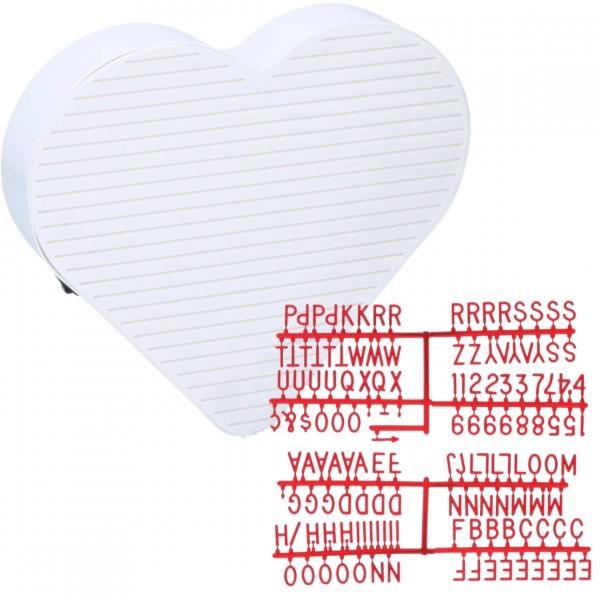 Grundig LED-Buchstaben-Schild „Herz“, batteriebetrieben, 26 cm