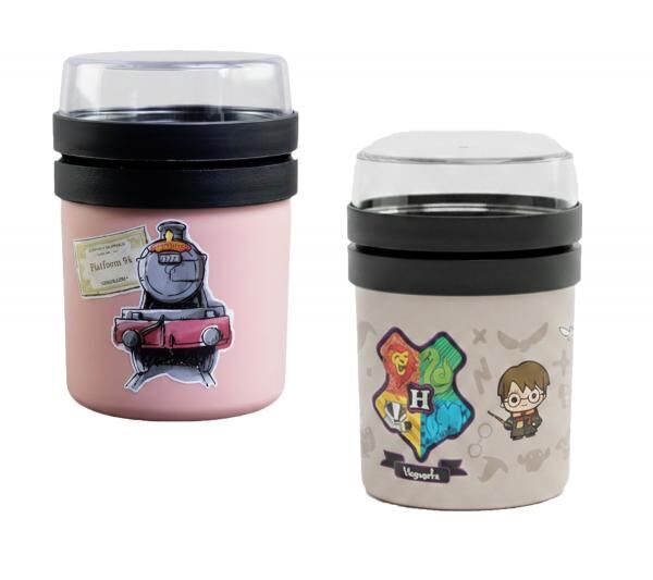 Harry Potter To Go Hogwarts Express oder Back to Hogwarts 500ml isolierte Lunchbox mit Deckel f&uuml;r warme & kalte Mahlzeiten Rosa oder Grau