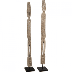 J-Line Figur auf Sockel Kali Albasia 120 cm 2 Stück sortiert