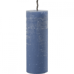 J-Line Stumpenkerze für den Außenbereich, blau, 10 x 28 cm