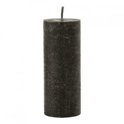 J-Line Stumpenkerze für den Außenbereich, schwarz, 10 x 25 cm