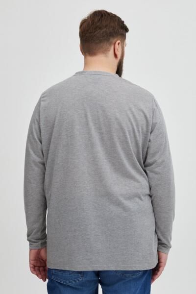 klassisches BLEND BHDopper BT Herren Longsleeve mit Rundhals Langarm-Shirt Gro&szlig;e Gr&ouml;&szlig;en 20713446ME-200274 Grau