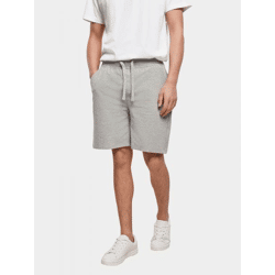leichte Build Your Brand Herren Shorts Stretch Kordelzug Taschen mit Baumwolle Grau