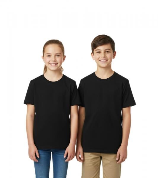 PUMA Base Kinder Sport-Shirt f&uuml;r Jungen & M&auml;dchen nachhaltiges Baumwoll T-Shirt mit Logo 678259 02 Schwarz