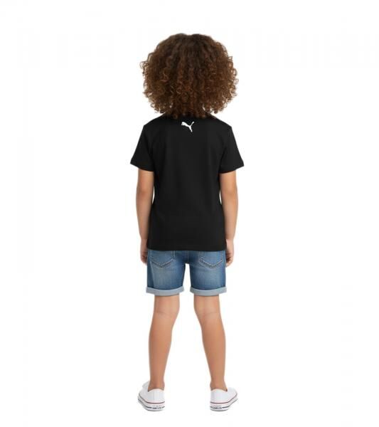 PUMA Base Kinder Sport-Shirt f&uuml;r Jungen & M&auml;dchen nachhaltiges Baumwoll T-Shirt mit Logo 678260 02 Schwarz