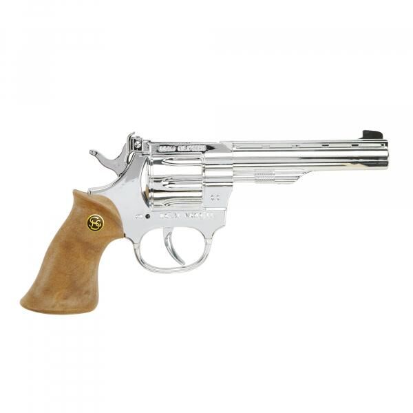 Schr&ouml;del J.G. Spielzeugpistole Kadett silber 19cm, silber / braun