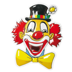 Wall decoration clown laughing - 50 cm