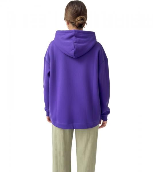 ZEGY Damen Hoodie Kapuzen-Pullover mit V&ouml;gel-Verzierungen Baumwoll-Pullover Sweater 1074 Violett