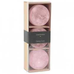 Countryfield schwimmende Kerze Bollie rosa 7 cm Satz von 3