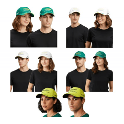 Formula 1 Aston Martin F1 BOSS Baseball-Cap Saison 2024 Fan-Cap Snapback Lance Stroll oder Fernando Alonso Grün, Weiß oder Neongelb