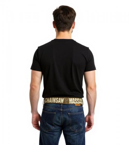 The Texas Chainsaw Massacre G&uuml;rtel f&uuml;r Damen oder Herren stylischer Leder-G&uuml;rtel Freizeit-G&uuml;rtel 116.5cm BT104741TCM4 Braun