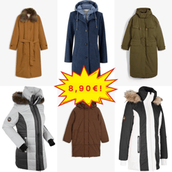 8,90 € / Stk. Stock Damen-Herbst- und Winterjacken Kategorie A, Neuware aus deutschen Katalogen, Größen 38–54, ab 100 Stk.