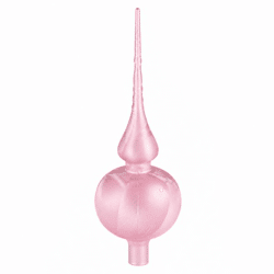 Deco Heitmann Weihnachtsbaumspitze aus Glas, rosa, 27 cm