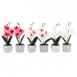 Künstliche Orchidee im Topf 28 cm 6 Stück sortiert