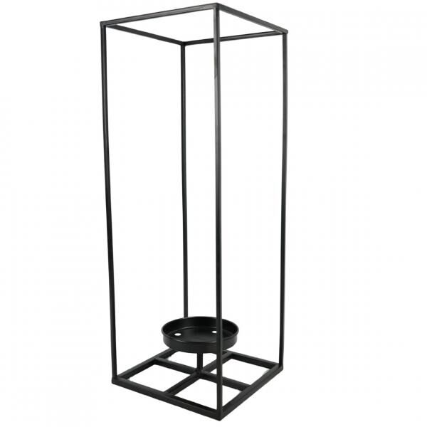 Laterne Metall schwarz 55 cm