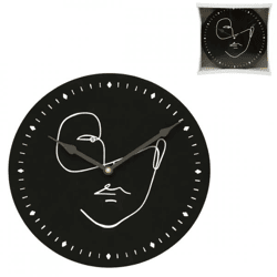 Noor Living Wanduhr Zifferblatt schwarz 29 cm