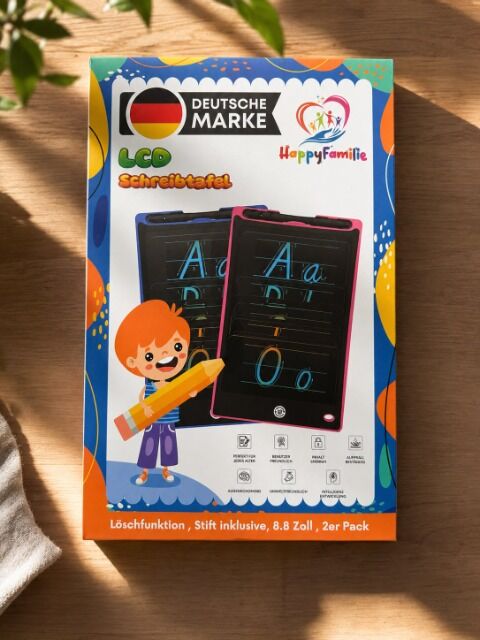 1,300x LCD writing tablet for children - pack of 2 (8.5 inch) - new goods OVP