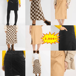 2,90 €/Stk. Mix Stock-Damenröcke, Kategorie A, neue Ware aus deutschen Katalogen, Größen 32–54, Herbst/Winter/Frühling