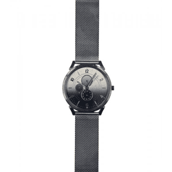 Pierre Cardin Herren Armband-Uhr mit Multi-Ziffernblatt und Farbverlauf analoge Quarz-Uhr mit Edelstahl-Armband 3ATM 44mm CPI.2059 Silber/B